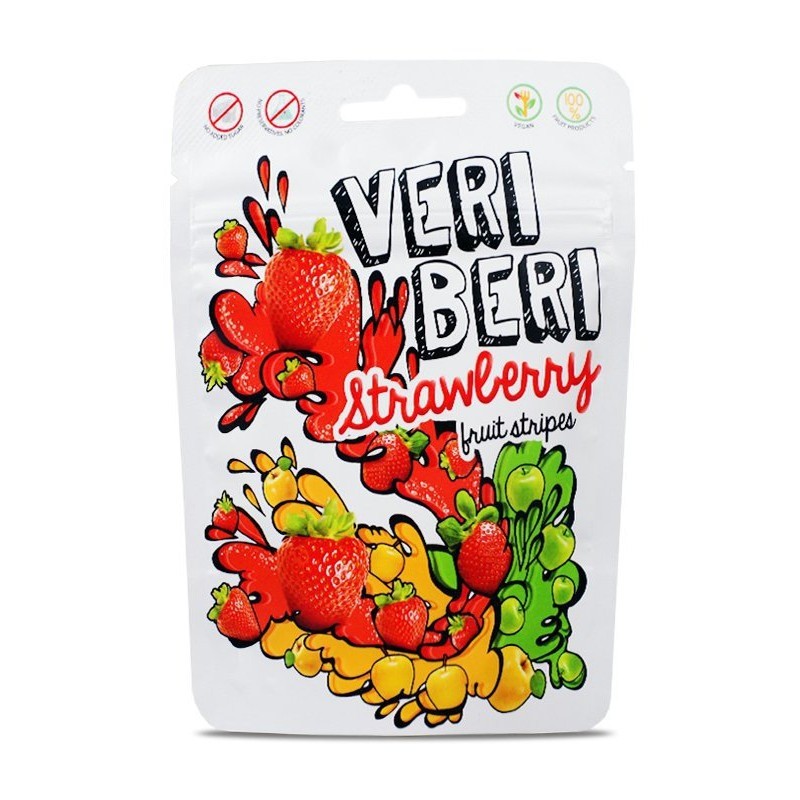 Aardbeien fruitstrepen 50g
