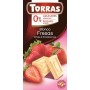 White chocolate with strawberries 75g