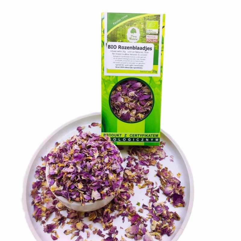 BIO Rozenblaadjes gedroogd eetbaar 20g