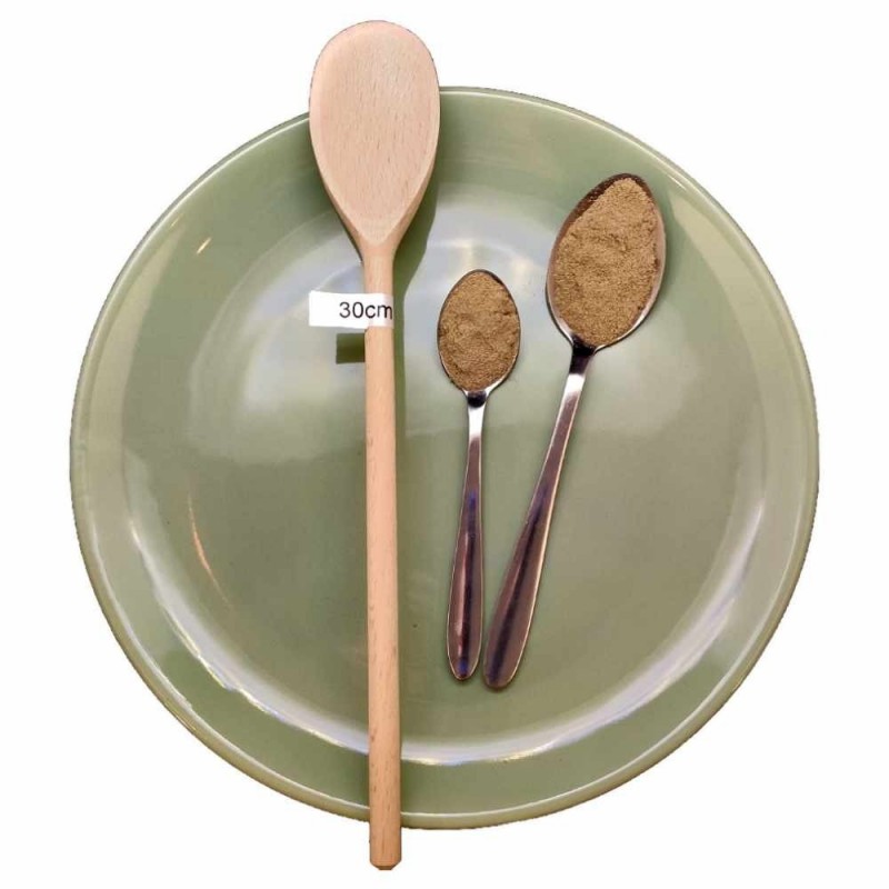 Wooden cooking spoon oval 30cm