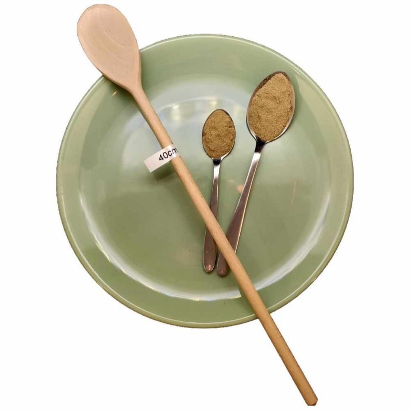 Wooden cooking spoon oval 40cm