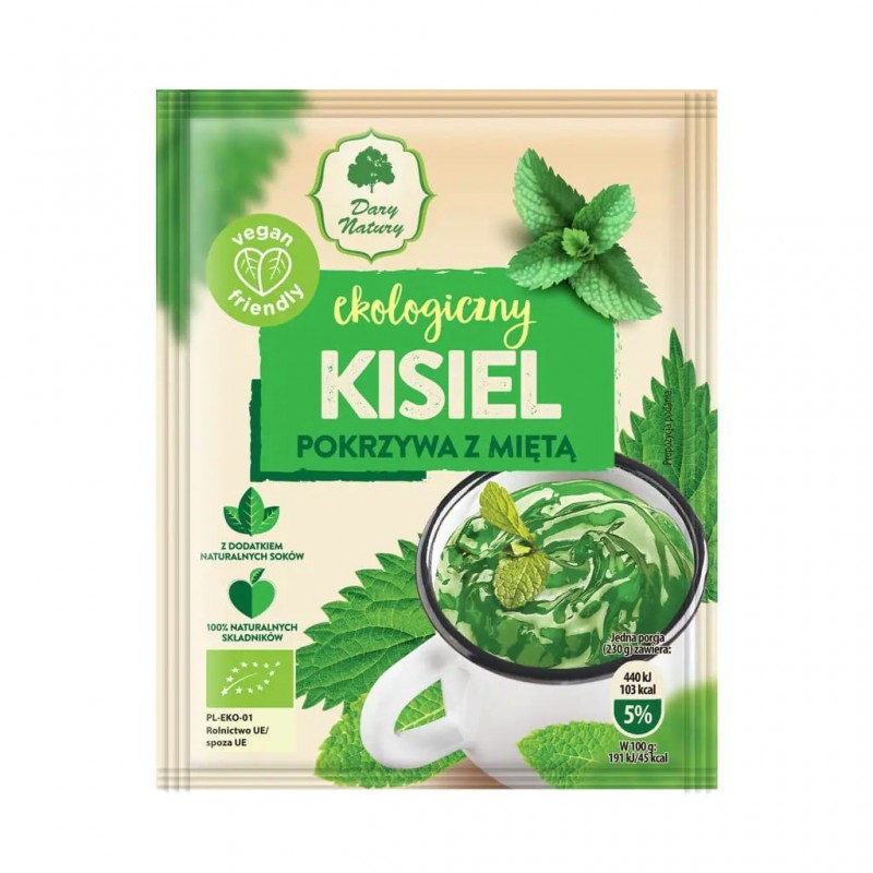 BIO Kisiel pokrzywa z miętą instant