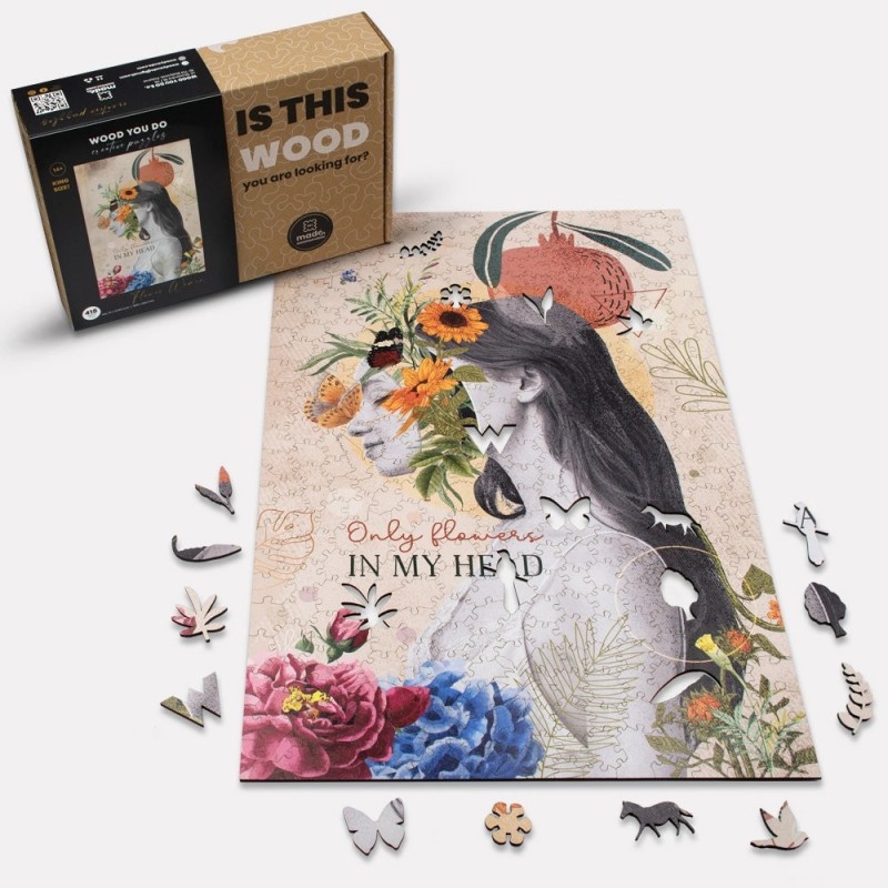 Wooden puzzle | Only Flowers in My Head | 52x33cm | 418 pieces