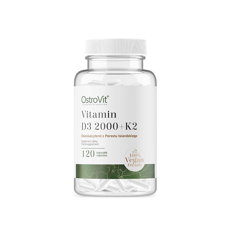Vitamine D3 + K2 VEGE | 2000 IU | 120 caps