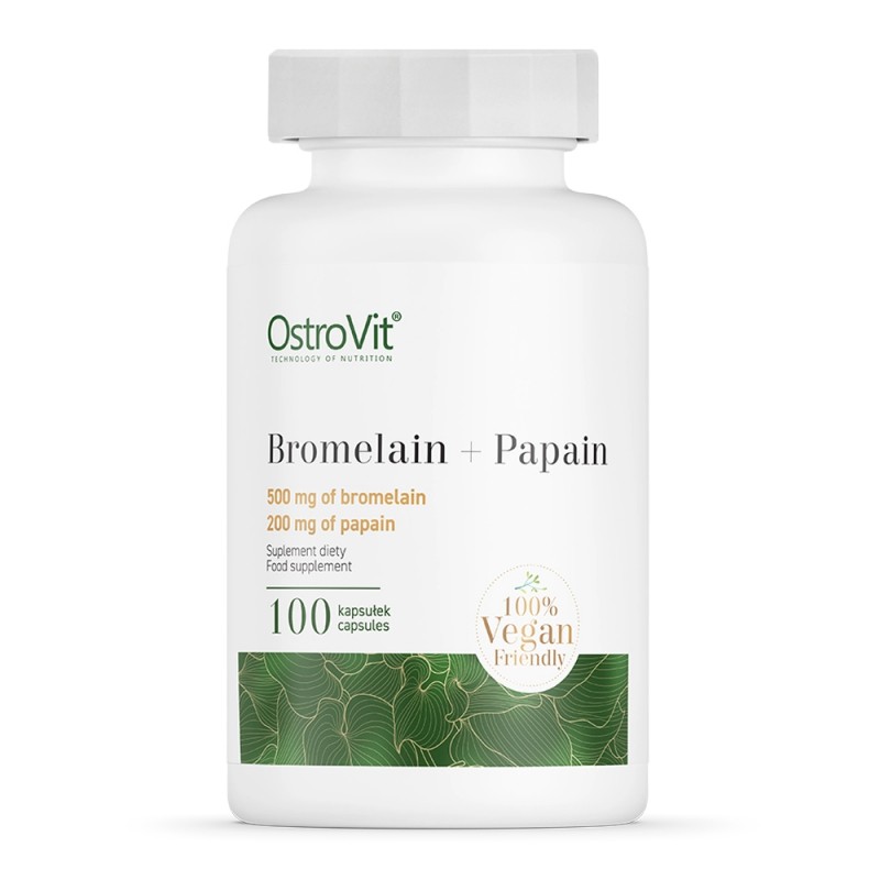 Bromelaine + Papaine VEGE | 500mg + 200mg | 100 caps