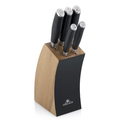 Set of knives Deco Black in block | 5 knives