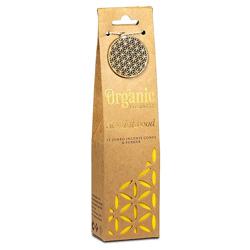 Incense cones | 12 pieces + small burner Sandalwood