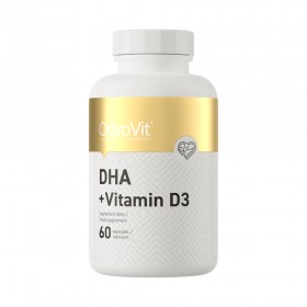 DHA + Witamina D3 | 300mg + 2000 IU | 60 kapsułek