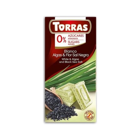 White chocolate with algae and black salt | 75g