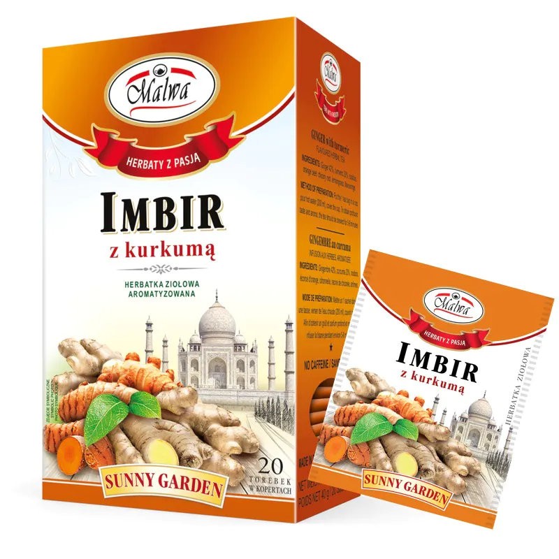 Herbata Imbir z kurkumą | 20 torebek