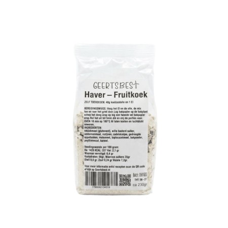 Haver-Fruitkoek mix | glutenvrij | 230g | ietsGezond.nl