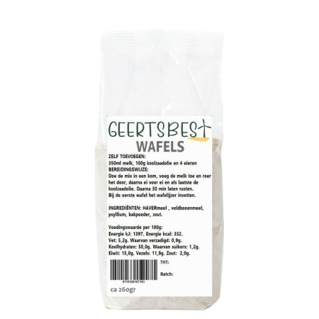 Wafelmix glutenvrij 260g van Geert Best kopen | ietsGezond.nl