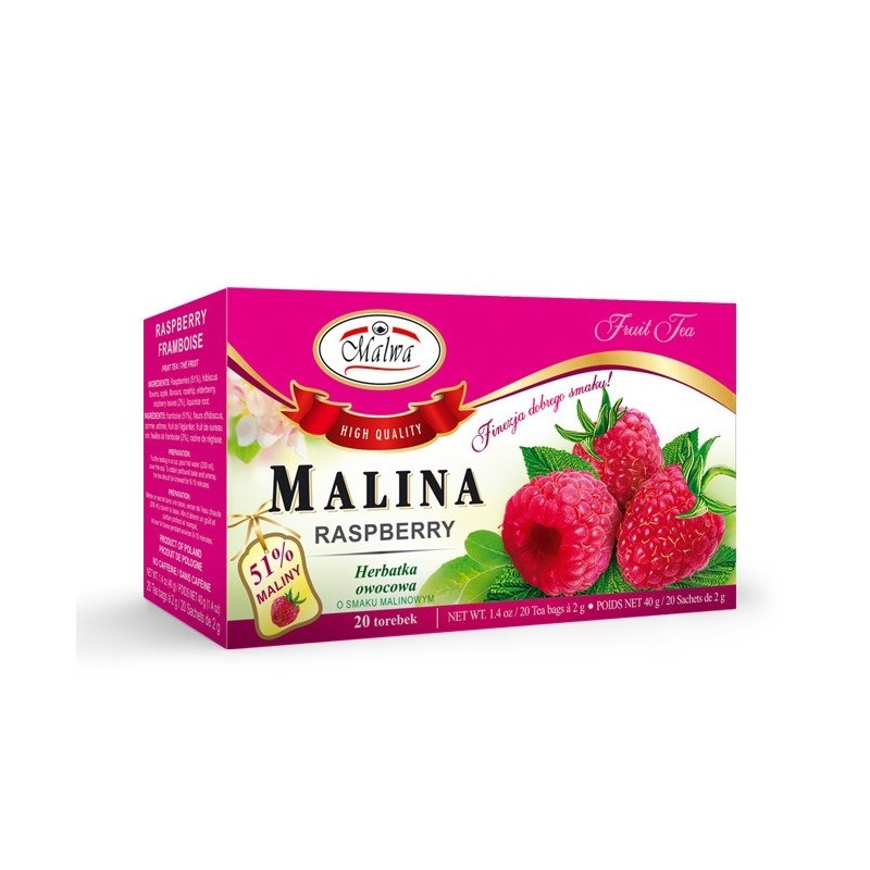 Herbata Malinowa | 20 torebek